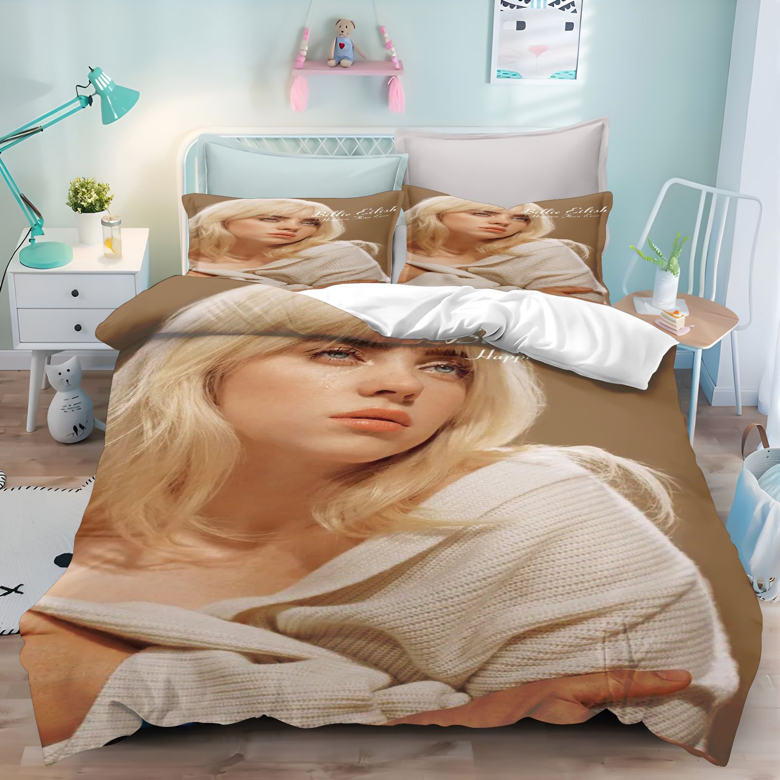 Home Textiles And Decor - Ensemble de literie Billie Eilish, housse