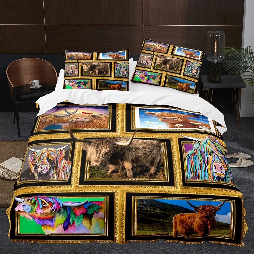 Highland vache bétail ferme An - Highland Home Textiles avis et prix
