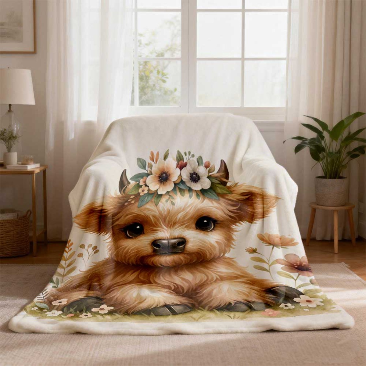 Couverture en flanelle à motif - Highland Home Textiles avis et prix