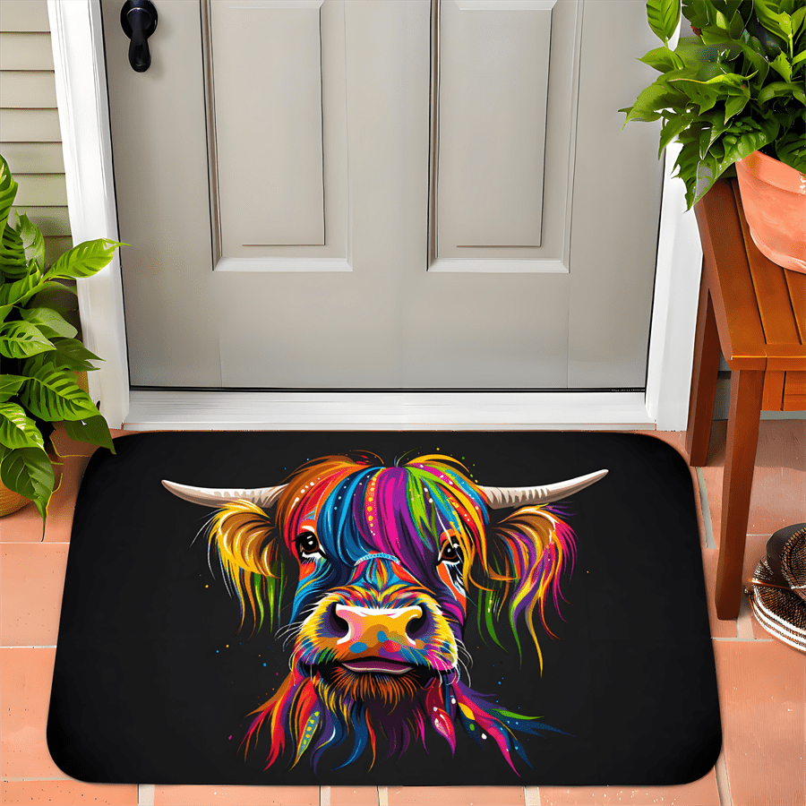 Tapis de bienvenue coloré en f - Highland Home Textiles avis et prix