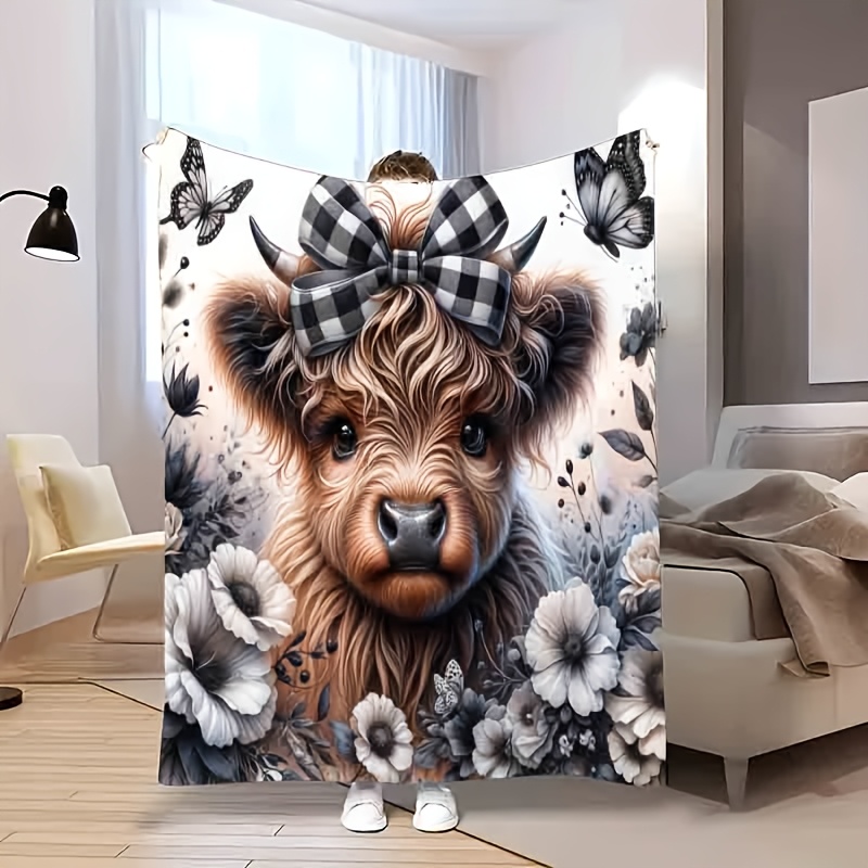 Couverture à carreaux de vache - Highland Home Textiles avis et prix