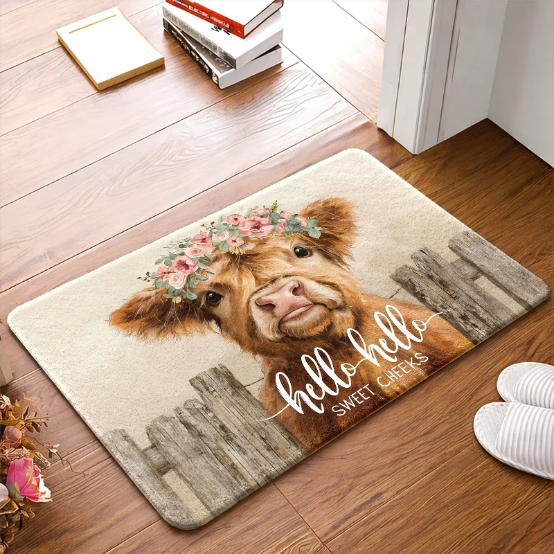 Tapis de sol Highland Cow Flow - Highland Home Textiles avis et prix