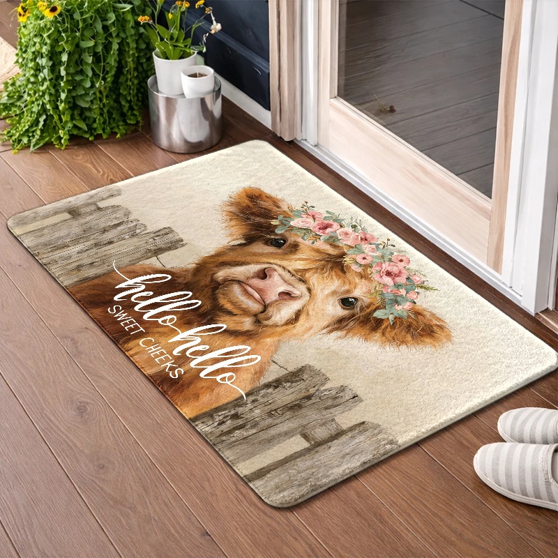 Tapis de sol Highland Cow Flow - Highland Home Textiles avis et prix