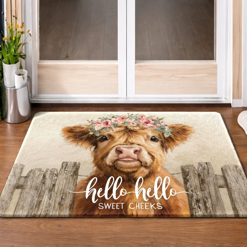 Tapis de sol Highland Cow Flow - Highland Home Textiles avis et prix